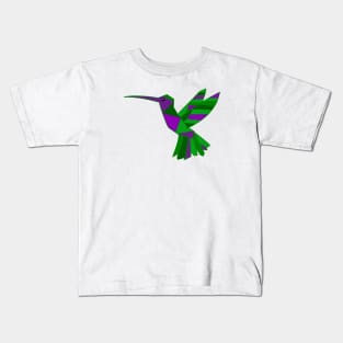 Amethyst & Emerald Hummingbird Kids T-Shirt